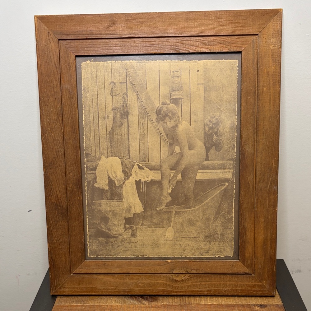 Vintage Hendrickson Sepia-Toned Framed Art Print